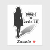 Single & Lovin' It! prullenbak Sticker (Vel)