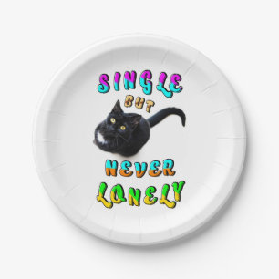 Single, maar nooit eenzaam papieren bordje