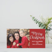 Single Mam Pap Ouder Kerst-kerstfoto Feestdagenkaart