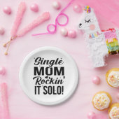 Single Mam Rockin It Solo Papieren Bordje (Feest)