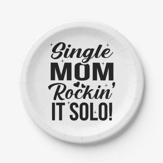 Single Mam Rockin It Solo Papieren Bordje (Voorkant)