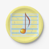 Single Musical Note Papieren Bordje (Voorkant)