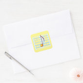 Single Musical Note Vierkante Sticker