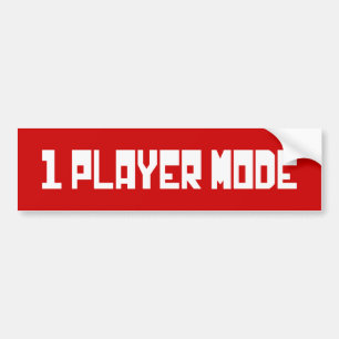 Single/One Player-modus Bumpersticker