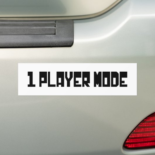 Single/One Player-modus Bumpersticker (Op auto)