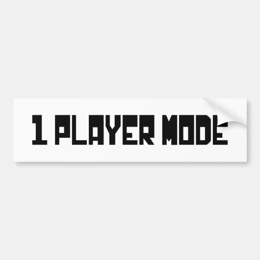 Single/One Player-modus Bumpersticker (Voorkant)
