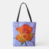 Single Orange and Yellow Rose Tote bag (Dos)