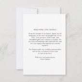 Single Photo Modern Minimalist Typography Wedding Bedankkaart (Achterkant)