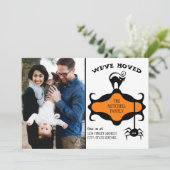 Single Photo New Address Halloween We hebben ons v Aankondiging (Staand voorkant)