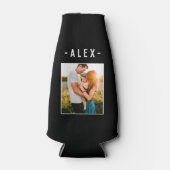 Single Photo Template Black Beer Flesjeskoeler (Voorkant)