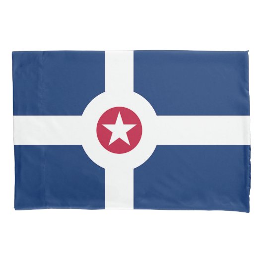 Single Pillowcase met vlag van Indianapolis Kussensloop (Voorkant)