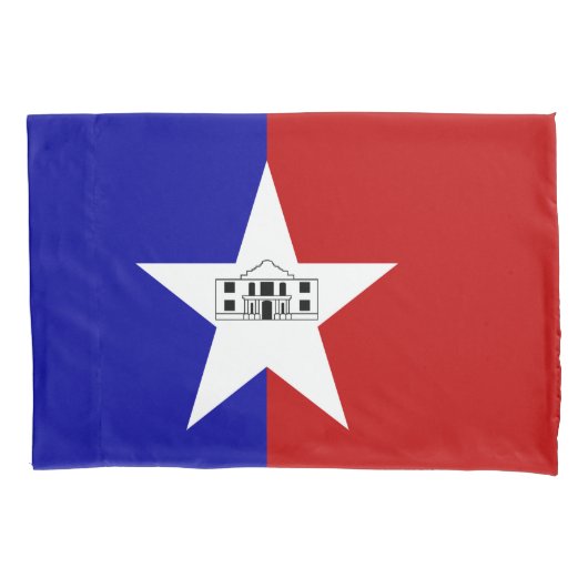 Single Pillowcase met vlag van San Antonio Kussensloop (Voorkant)