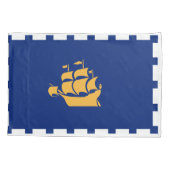 Single Pillowcase with flag of Quebec  City Kussensloop (Achterkant)