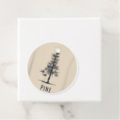 Single Pine Tree Outfit Bedankjes Labels (In situ)