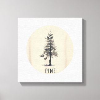 Single Pine Tree Outfit Canvas Afdruk