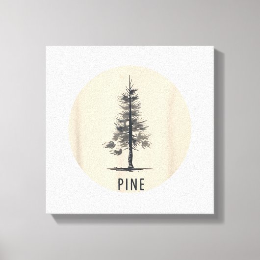 Single Pine Tree Outfit Canvas Afdruk (Voorkant)