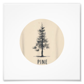 Single Pine Tree Outfit Foto Afdruk
