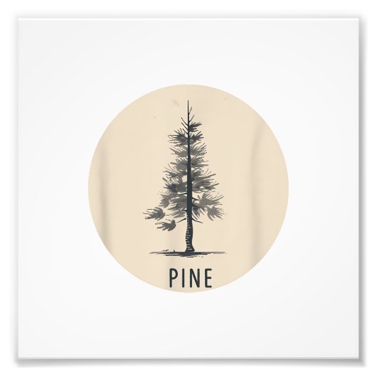 Single Pine Tree Outfit Foto Afdruk (Voorkant)