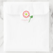 Single Pink Blooming Daisy Stickers (Tas)