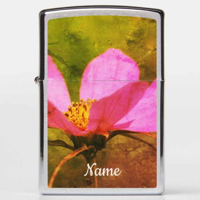 Single Pink Cosmos Flower Abstract, persoonlijk (Voorkant)