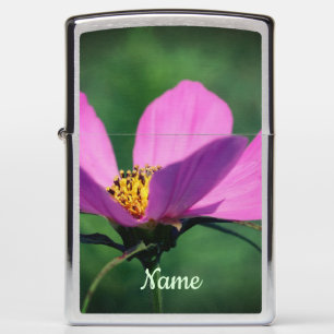 Single Pink Cosmos Flower in Bloom Personalized