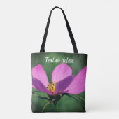 Single Pink Cosmos Flower in Bloom Personalized Draagtas (Achterkant)