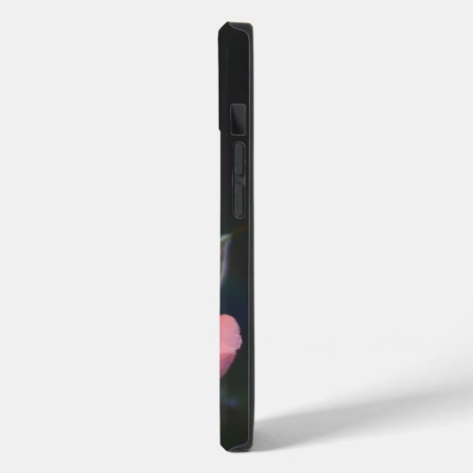 Single Pink Rose with Dew Case-Mate iPhone Case (Achterkant / Links)