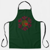 Single Plaid Snowflake Apron Schort (Voorkant)