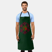 Single Plaid Snowflake Apron Schort (Gedragen)