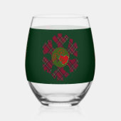 Single Plaid Snowflake Glassware Wijnglas Zonder Voet (Achterkant)