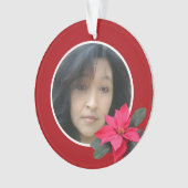 Single Poinsettia Design Ornament (voorkant)