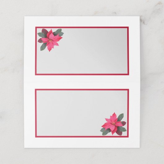 Single Pointsettia Traditioneel ontwerp (Buitenkant ongevouwen)