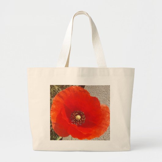 Single Poppy Grote Tote Bag (Voorkant)