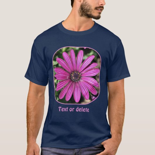 Single Purple African Daisy Flower Personalized T-shirt (Voorkant)