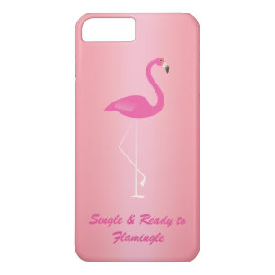 Single & Ready to Flamingle iPhone 7 Roos Gold iPhone 8 Plus / 7 Plus Hoesje