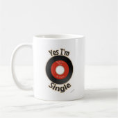 Single Record Flirty Retro Music Cartoon Slogan Koffiemok (Links)