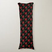 Single Red Rose Body Pillow Lichaamskussen (Voorkant Verticaal)