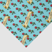 Single Red Rose Happy Valentine's Day 80s Retro Tissuepapier (Detail)