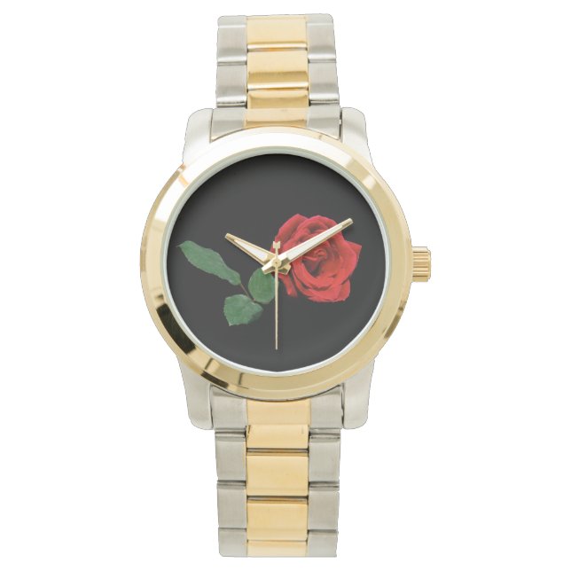 Single Red Rose horloge (Voorkant)