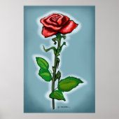 Single Red Rose Print (Voorkant)