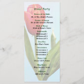 Single Red Tulip Wedding Programme Programma (Achterkant)