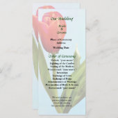Single Red Tulip Wedding Programme Programma (Voorkant / Achterkant)