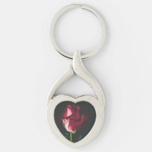 Single Roos Romantic Sleutelhanger