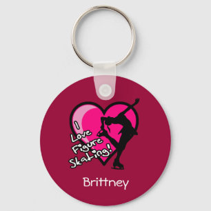 Single Skater, roze - Jouw naam Sleutelhanger toev