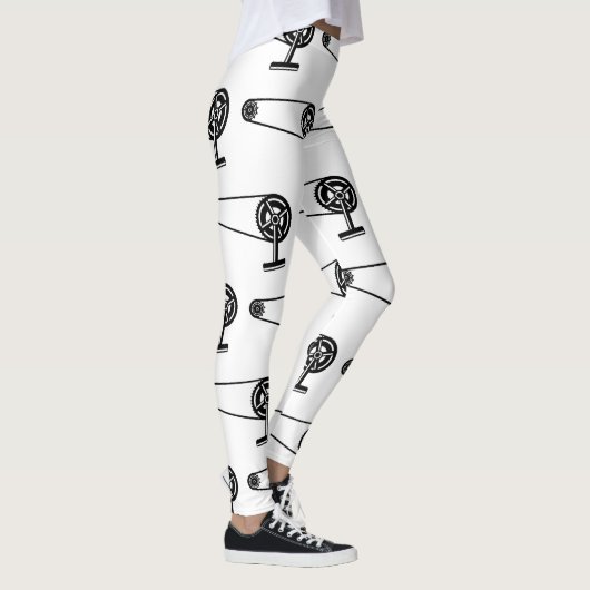Single Speed Fixie Bike patroon Leggings (Rechts)