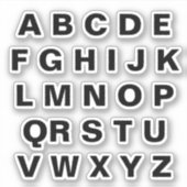 Single Stick Alphabet-Stickers Sticker (Voorkant)
