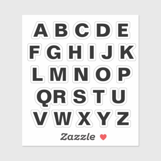 Single Stick Alphabet-Stickers Sticker (Vel)
