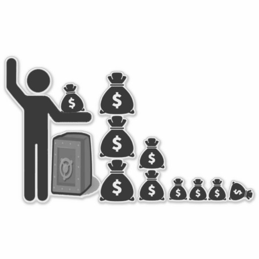 Single Stick Figuur $ Sticker (Voorkant)