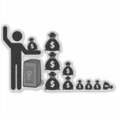 Single Stick Figuur $ Sticker (Voorkant)