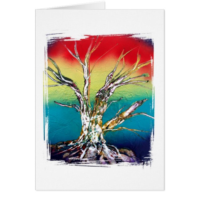 Single Tree Red Yellow Green Rasta Style (Voorkant)